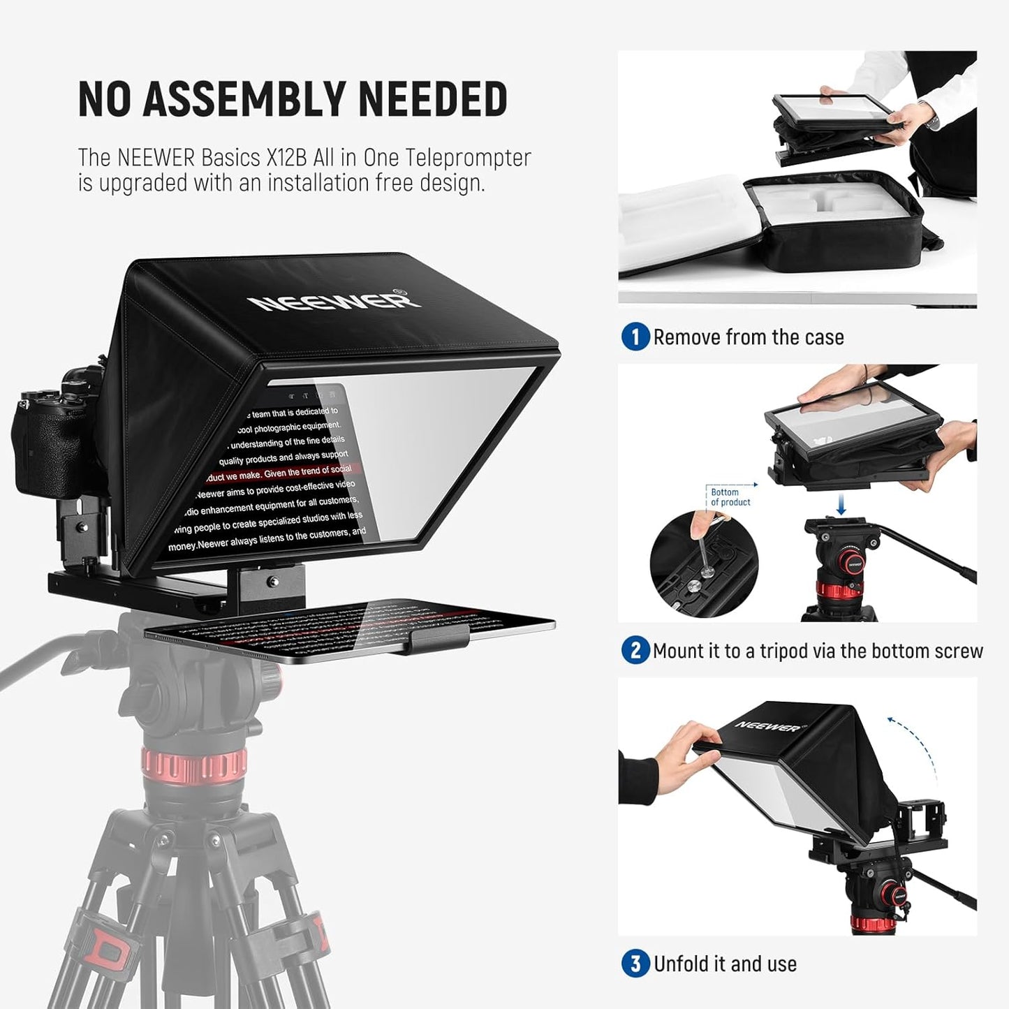 Neewer 10103656 Basics X12B Teleprompter 12"