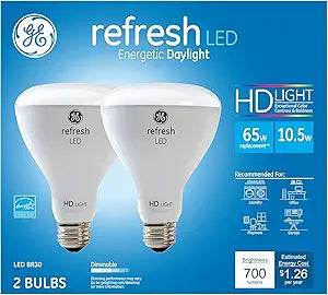 GE LED Floodlight Bulbs, 65W Eq Daylight 2-Pack