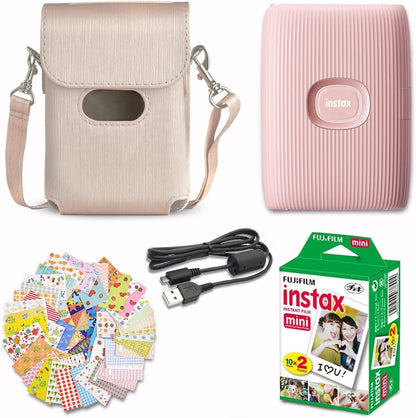 Fujifilm Mini Link 2 Soft Pink Smartphone Printer Bundle