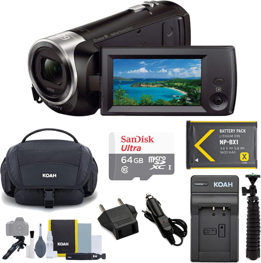 Sony HDRCX405/K3 HD Camcorder Bundle 64GB Tripod