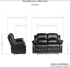 Lexicon Manual Reclining Sofa Theater Seating Loveseat