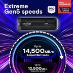 Crucial CT2000T705SSD5 T705 2TB PCIe Gen5 NVMe SSD