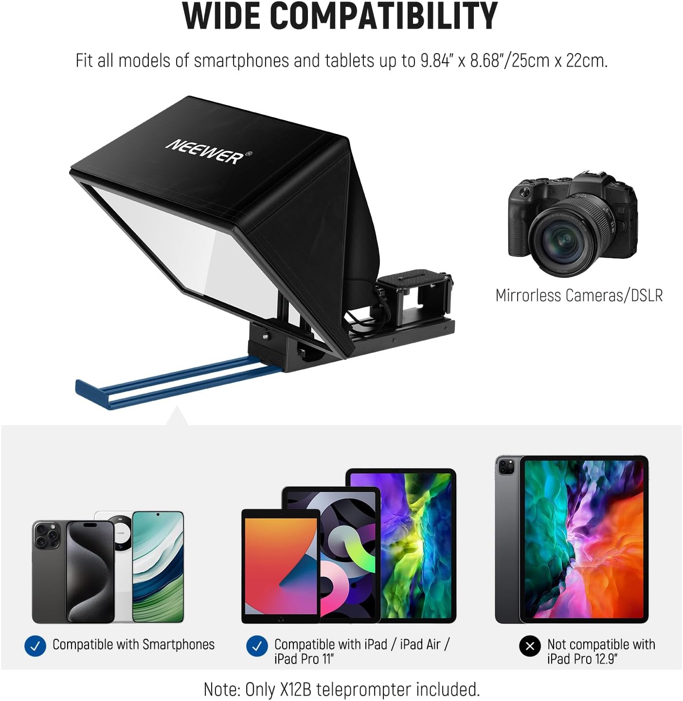Neewer 10103656 Basics X12B Teleprompter 12"