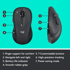 Logitech 910-006030 M510 Wireless Mouse - Graphite USB Receiver