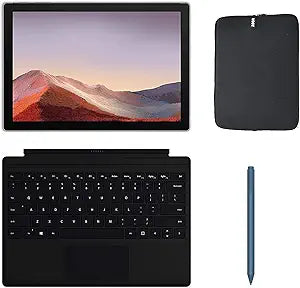 Microsoft Surface Pro 7+ Tablet, i3, 8GB RAM, 128GB SSD, Type Cover Bundle