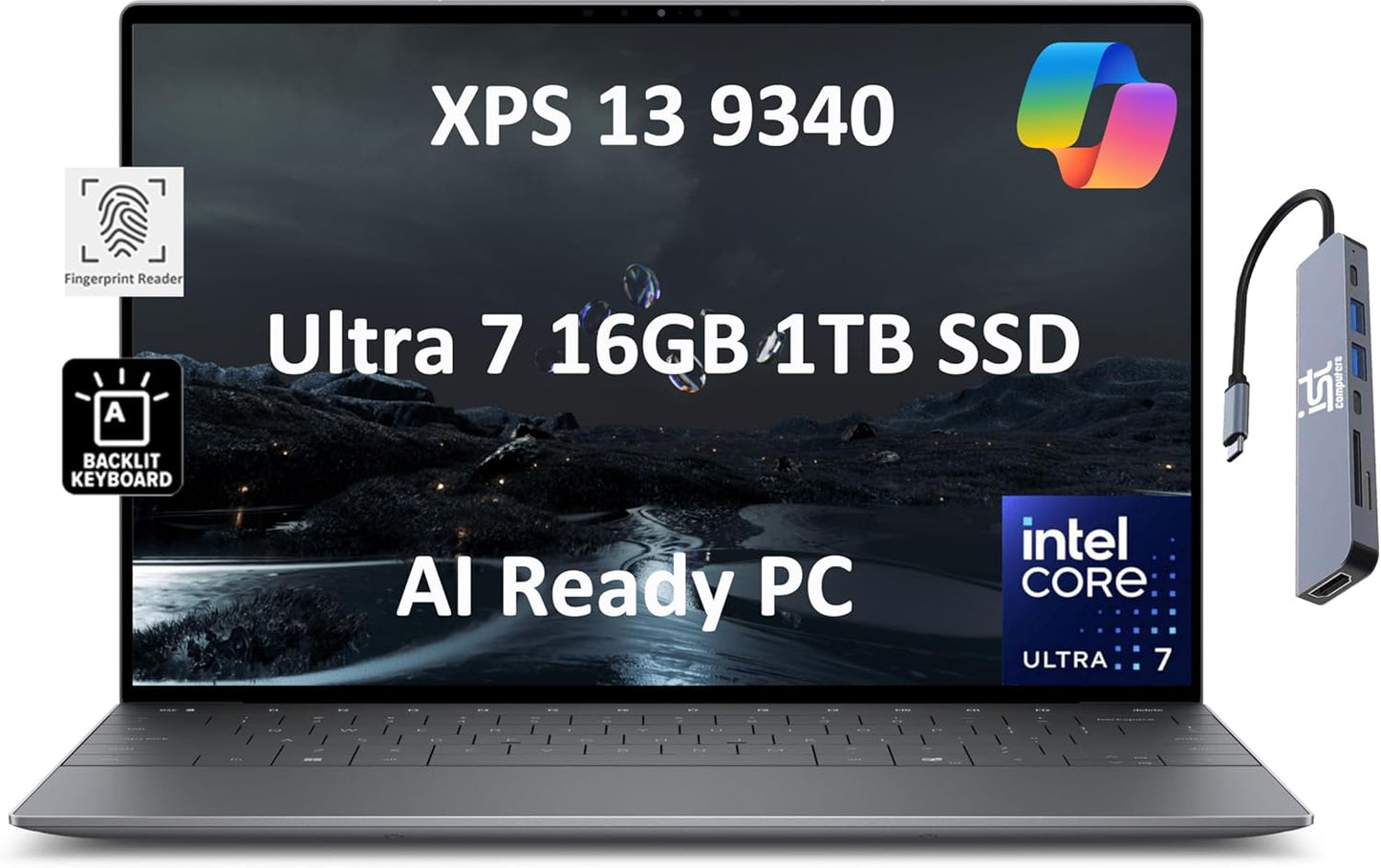 Dell XPS 13 9340 i7 Laptop 1TB SSD, Long Battery