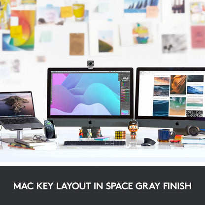 Logitech 920-009552 MX Keys for Mac Wireless Keyboard - Space Gray