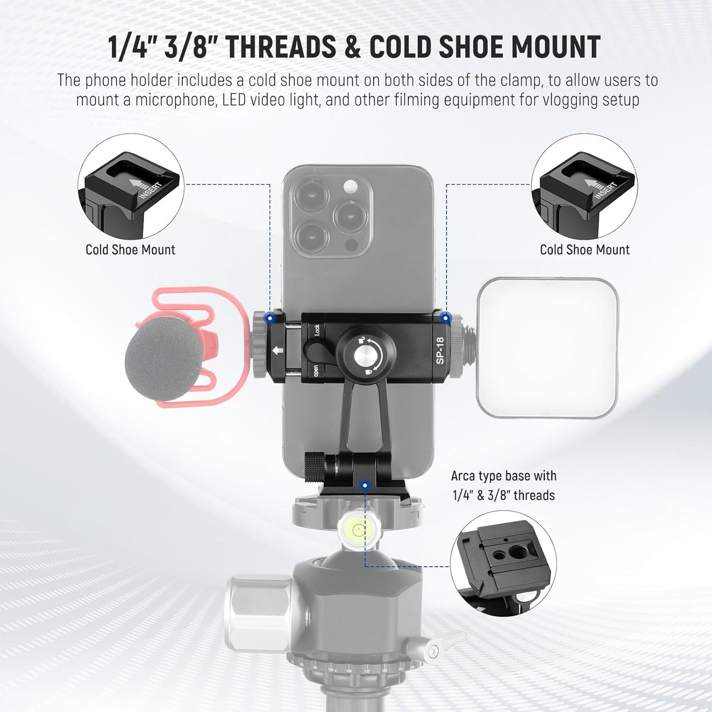 Neewer SP-18 Phone Tripod Mount Arca Swiss