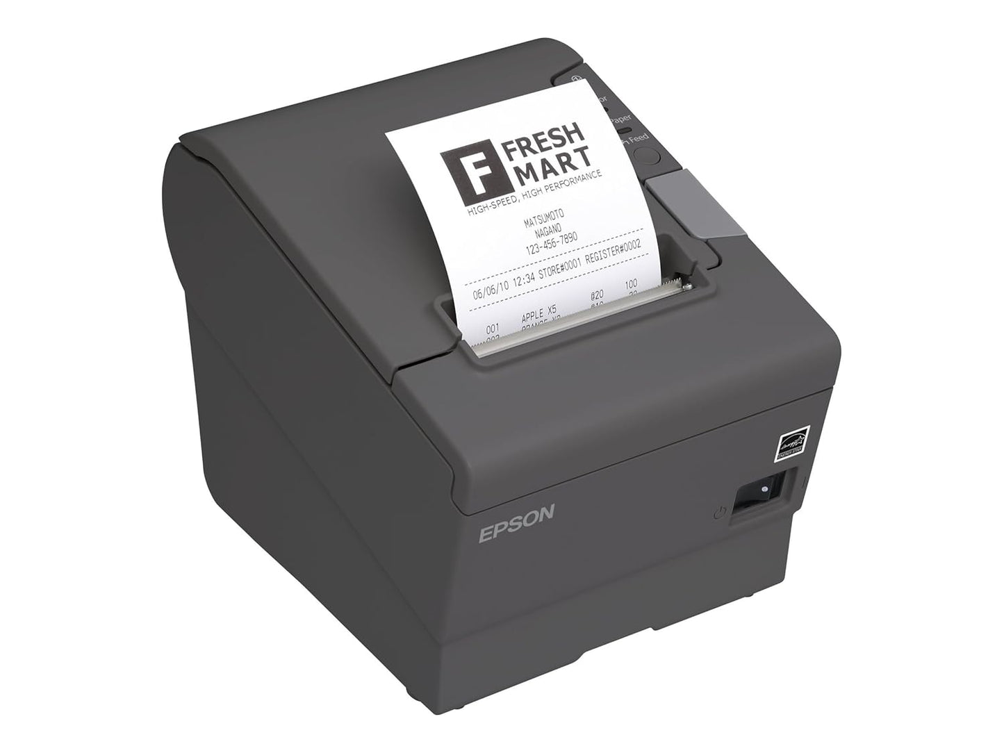 Epson C31CA85656 Thermal Receipt Printer: Ethernet USB, Dark Gray