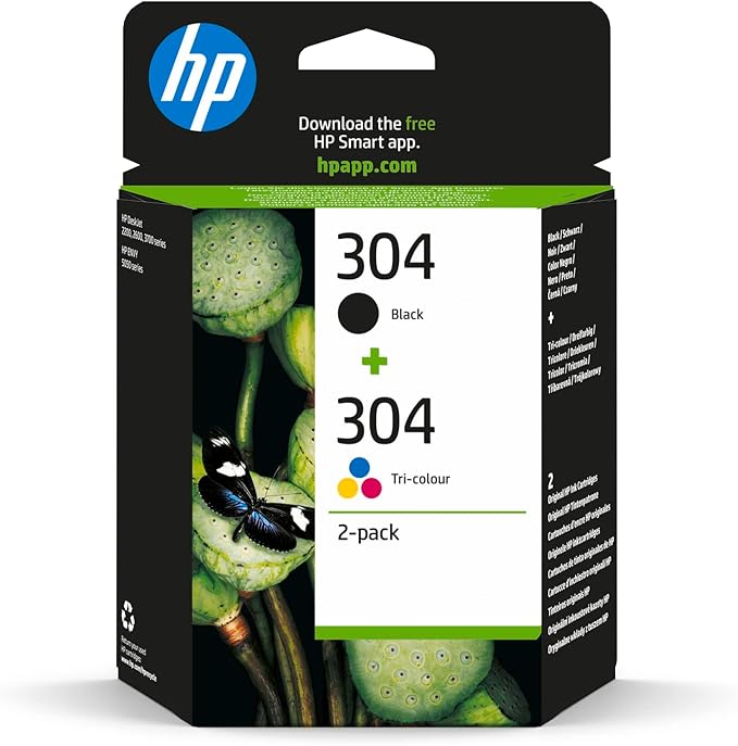HP 3JB05AE 304 Original Black and Tri-Colour Ink Cartridges — main product image