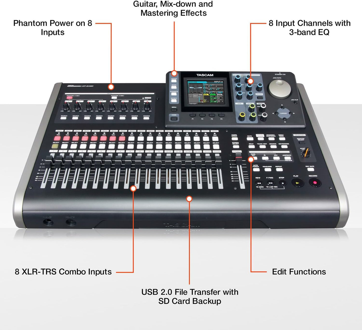 Tascam DP-24SD 24-Track Digital Portastudio Multi-Track Recorder