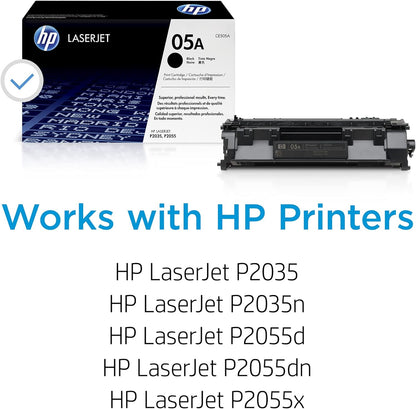 HP CE505D 05A Black Toner - 2-Pack for LaserJet P2035/P2055