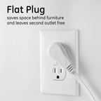 GE 50251 3-Outlet Flat Plug Extension Cord