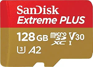 SanDisk SDSQXBZ-128G-AT6MA 128GB Extreme PLUS microSDXC Card — main product image