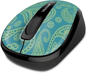 Microsoft GMF-00408 Wireless Mobile Mouse 3500 Mint Paisley