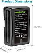 Neewer 10095777 V Mount 190Wh 14.8V Rechargeable Battery