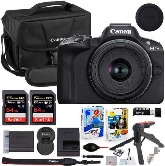 Canon CC-R501845BAS-1292025 EOS R50 18-45mm Lens Bundle