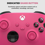 Microsoft QAU-00082 Xbox Core Wireless Controller, Deep Pink