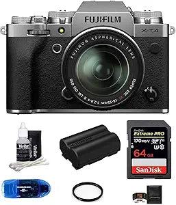 Fujifilm X-T4 Mirrorless Camera 18-55mm Lens Bundle