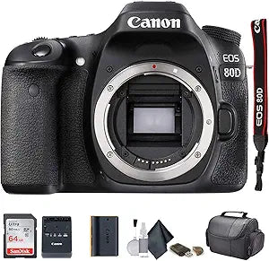 Canon 1263C004 EOS 80D DSLR Camera Starter Bundle Renewed