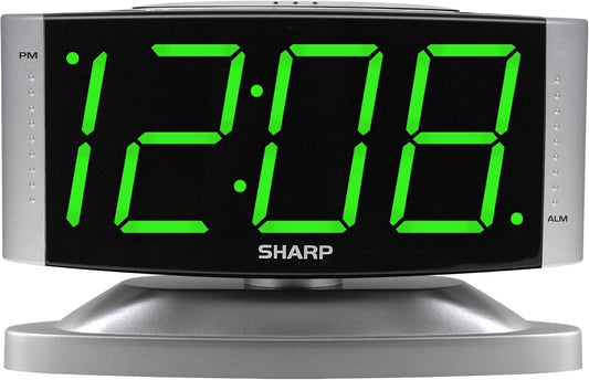 Sharp Digital Alarm Clock - LED, Swivel Base, Dimmer