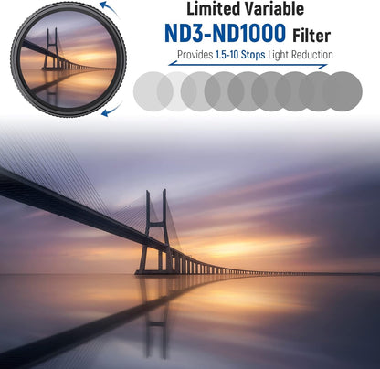 Neewer 40.5mm Variable ND Filter ND3-ND1000