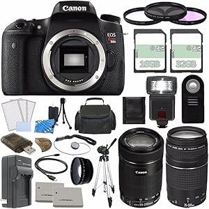 Canon CANT6S5525075300 EOS Rebel T6s DSLR Bundle