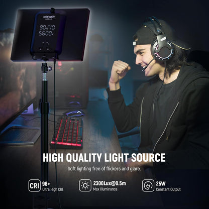 Neewer GL25B 12.9" Streaming Key Light with Remote