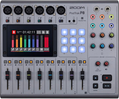 Zoom PodTrak P8 Portable Podcast Recorder Bundle