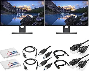 Dell U2718Q 27" UltraSharp 4K IPS Monitor HDMI Renewed 2-Pack