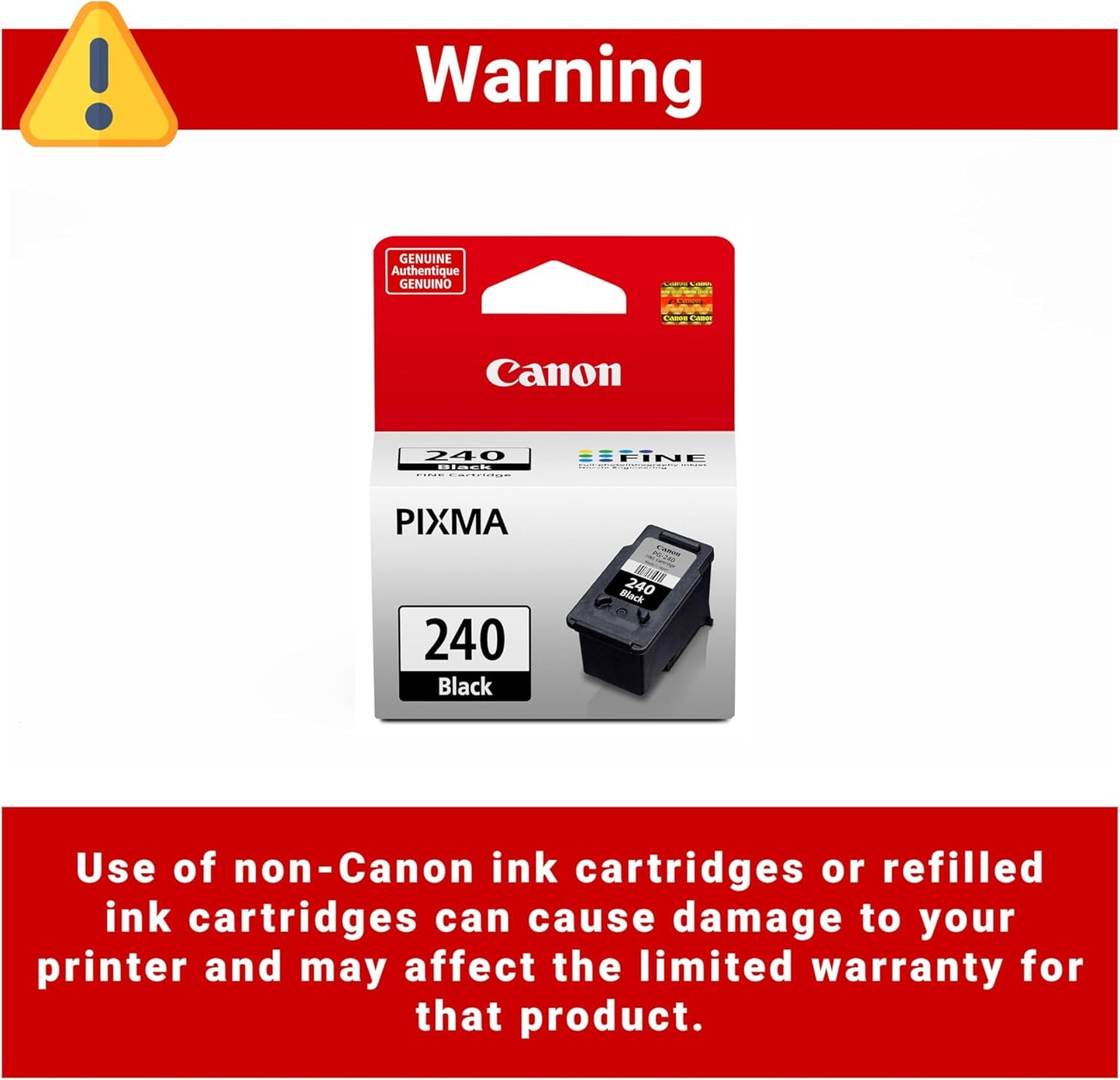 Canon 5207B001 PG-240 Genuine Black Ink Cartridge