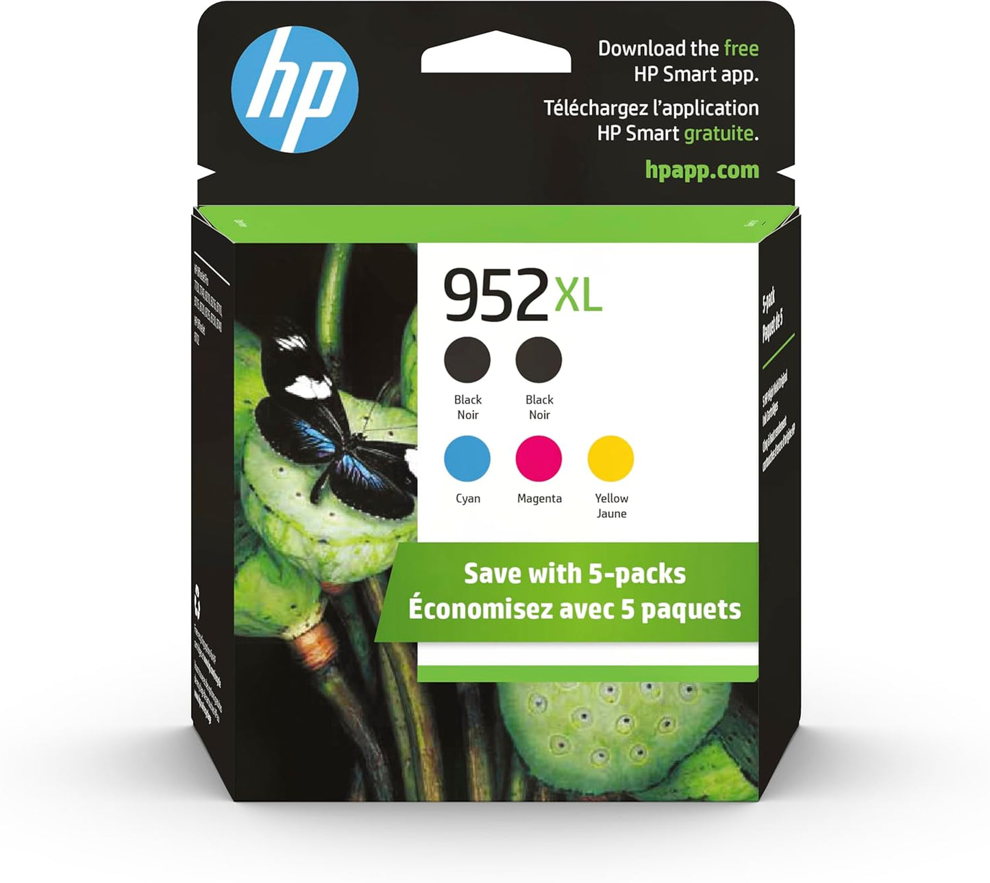 HP 6ZA00AN 952XL High-Yield Ink Cartridges 5-Pack OfficeJet