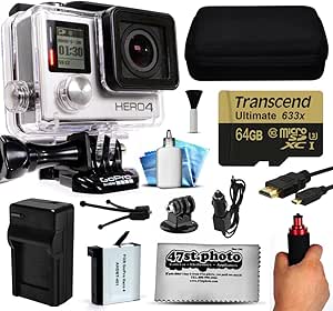 GoPro GOPRO4BCAM64GBK4V3 Hero 4 Black 4K Accessory Kit
