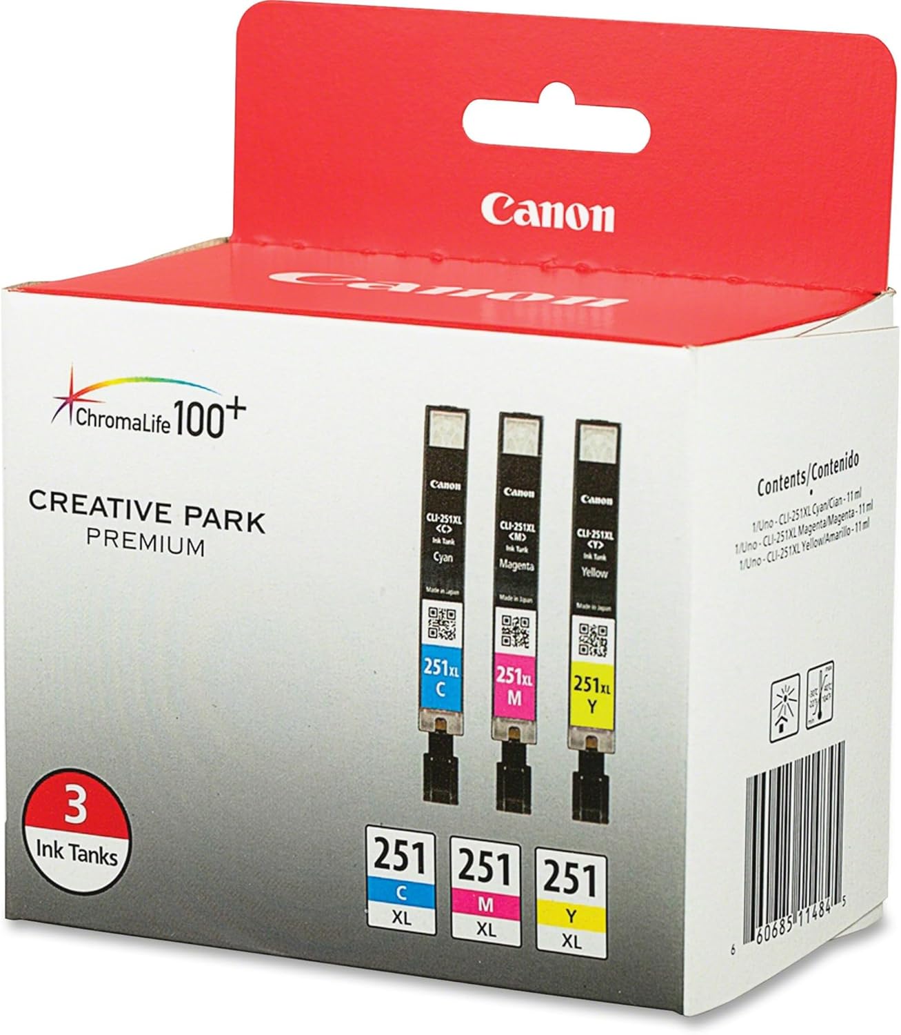 Canon CLI-251XL 3PK Color Ink Cartridge Multi-Pack