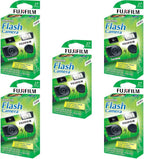 Fujifilm BHBUSWA1119 QuickSnap Flash 400 Single-Use Camera 5-Pack