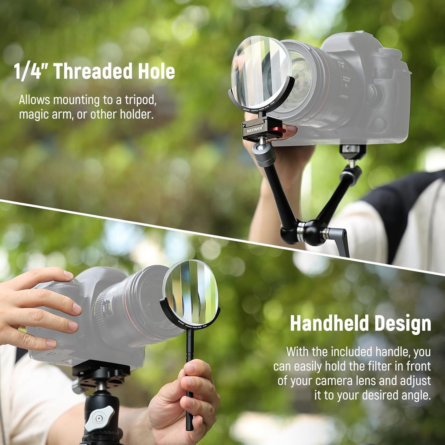 Neewer 77mm Handheld Kaleidoscope Prism Lens Filter