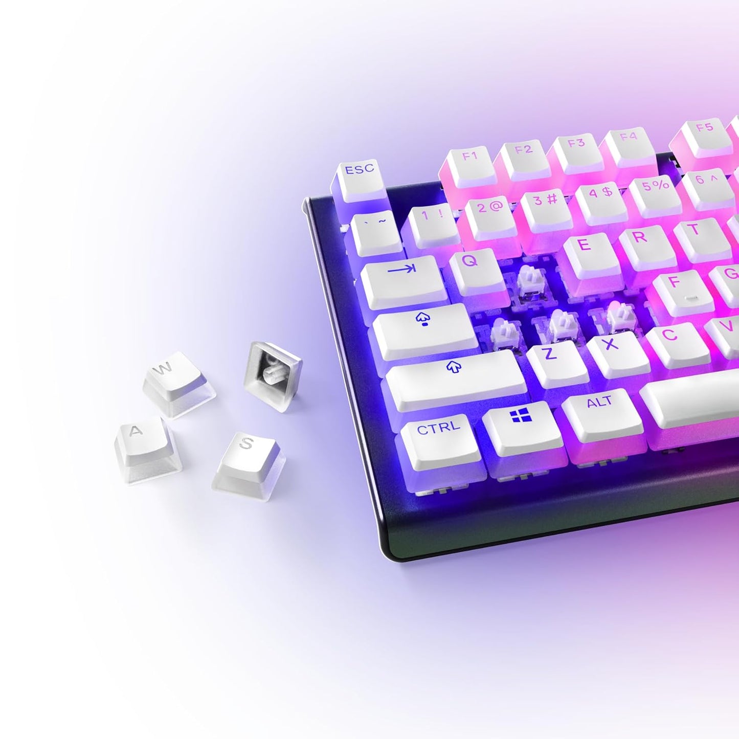 SteelSeries 60203 PrismCaps Pudding Keycaps Double Shot PBT