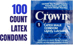 Crown CR-L-L-2100 100-Count Lubricated Latex Condoms