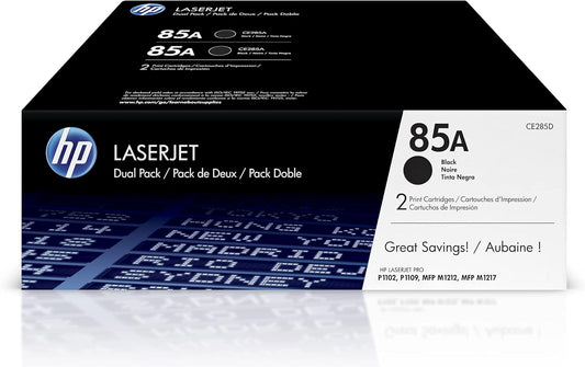 HP CE285D 85A Black Toner Cartridge 2-Pack
