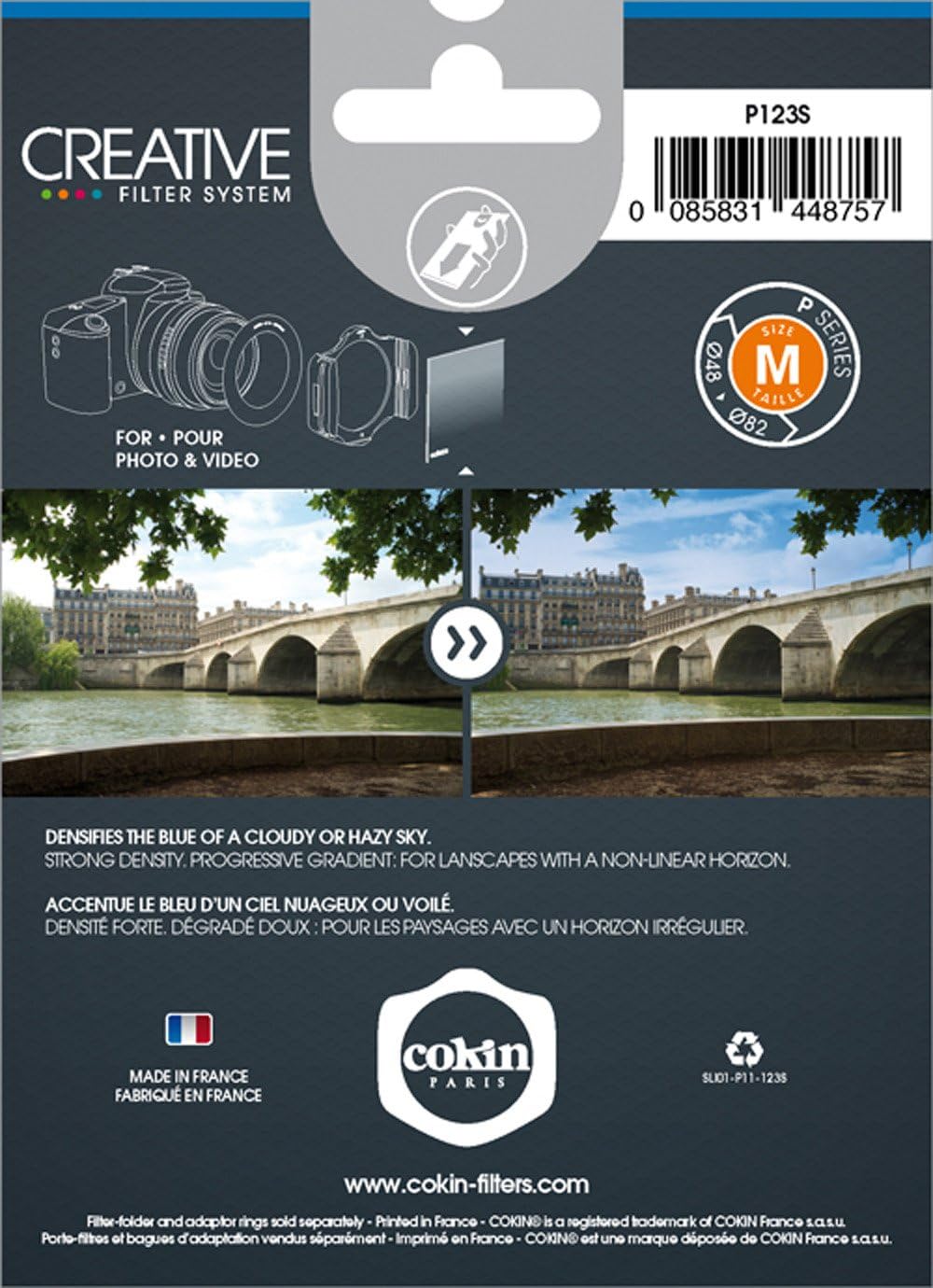 Cokin P123S P-Series Gradual Blue B2 Soft Filter