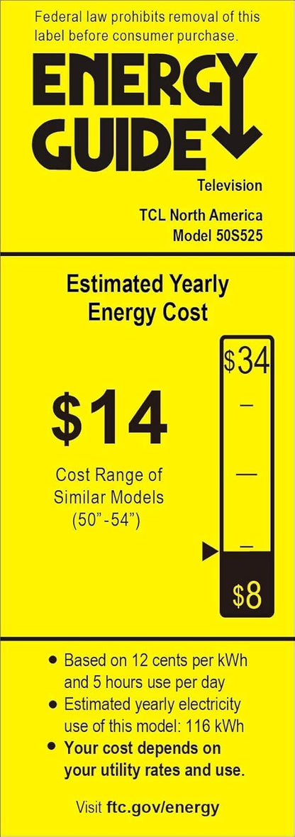 TCL 5-Series 50S525 50-Inch 4K UHD Roku TV