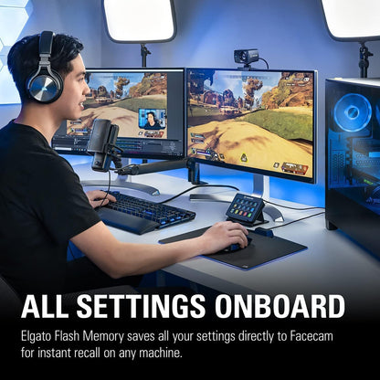 Elgato 10WAA9901-cr Facecam 1080p60 Full HD Webcam Renewed