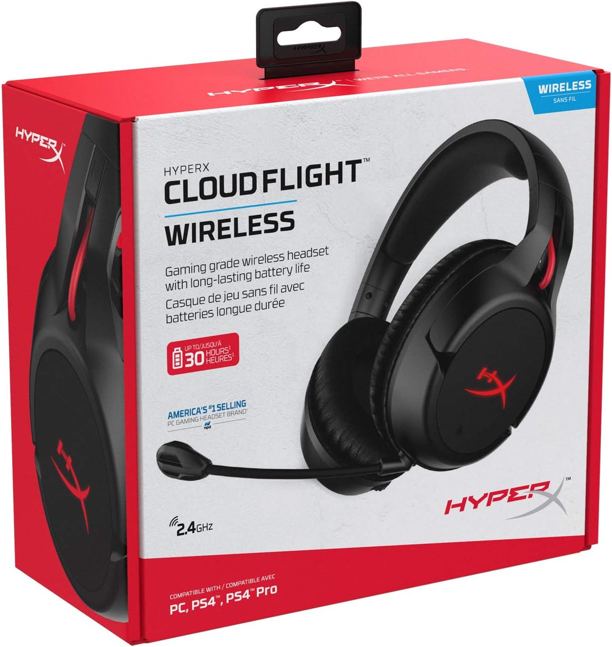 HyperX HX-HSCF-BK/AM Cloud Flight Wireless Gaming Headset 30-Hour Battery