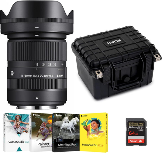 Sigma 18-50mm DC DN Contemporary Lens Fujifilm X Mount Bundle