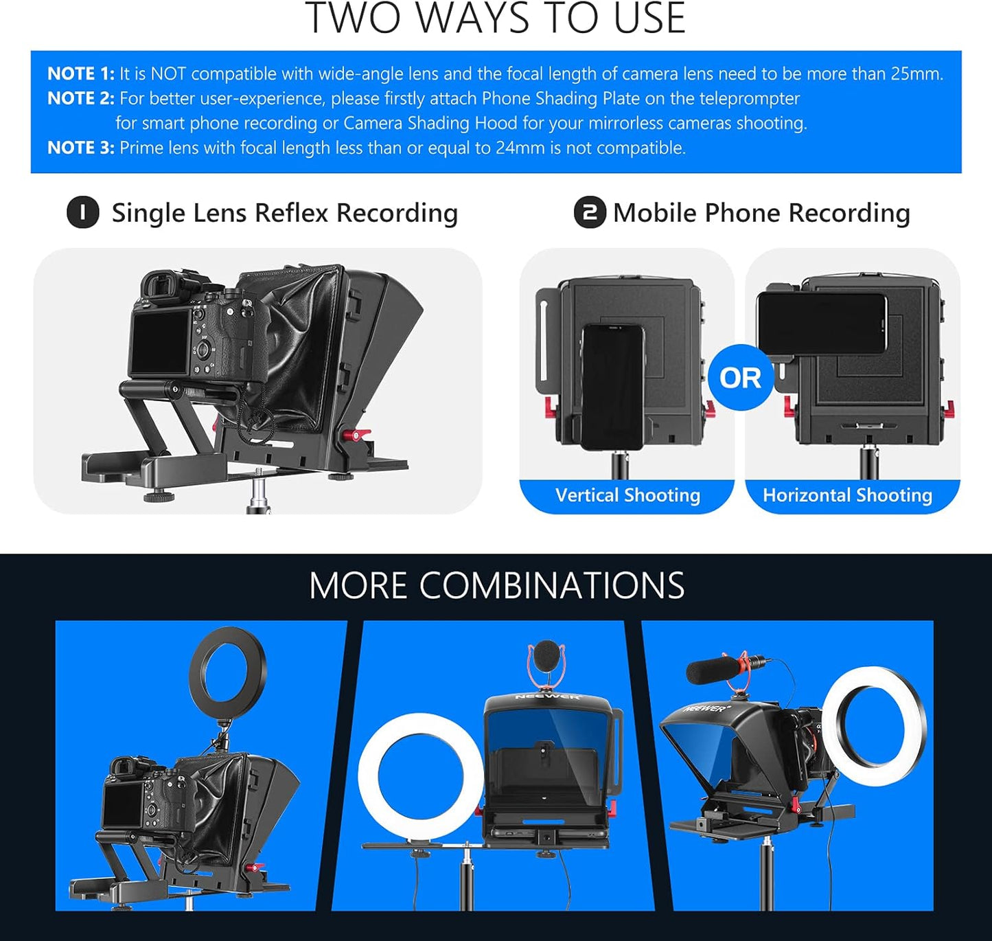 Neewer 10098293 X1 Mini Teleprompter
