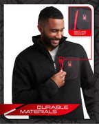Spyder Sweater Quarter Zip Pullover Fleece Mock Neck