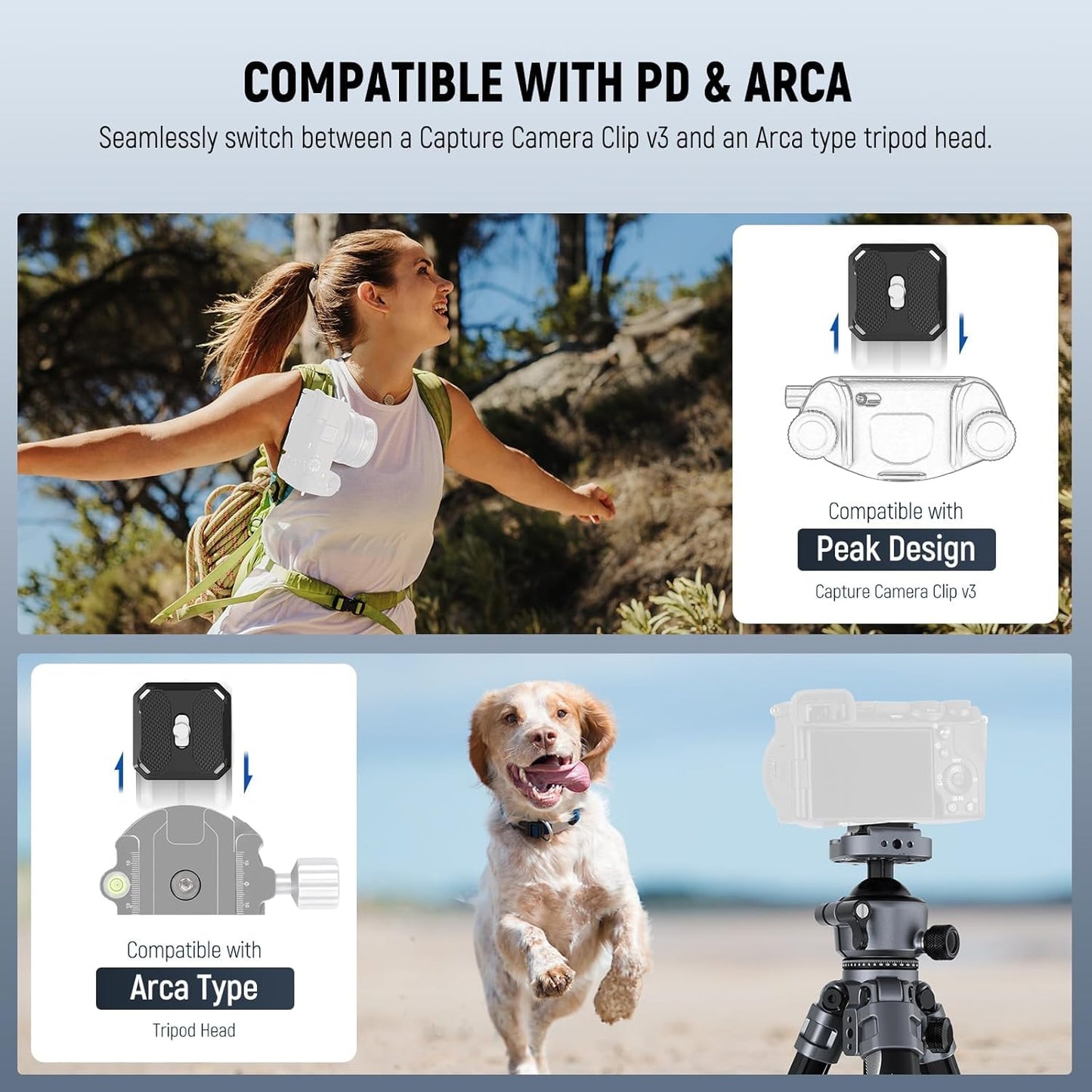 Neewer 10103491 LITETRIP LT07 Travel Tripod Ball Head
