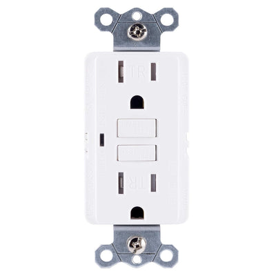 GE 32075 Tamper-Resistant GFCI Receptacle Outlet - White