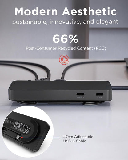 Lenovo 40B90000US USB-C Dual 4K Display Travel Dock