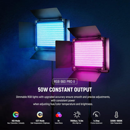 Neewer 10101490 RGB LED Video Light Panel Kit